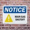 Signmission Main Gas Shutoff OSHA Notice Sign, Plastic, 10in W x 7in L, 2PK OS-2PACK-NS-P-710-L-15916 - alternate 4